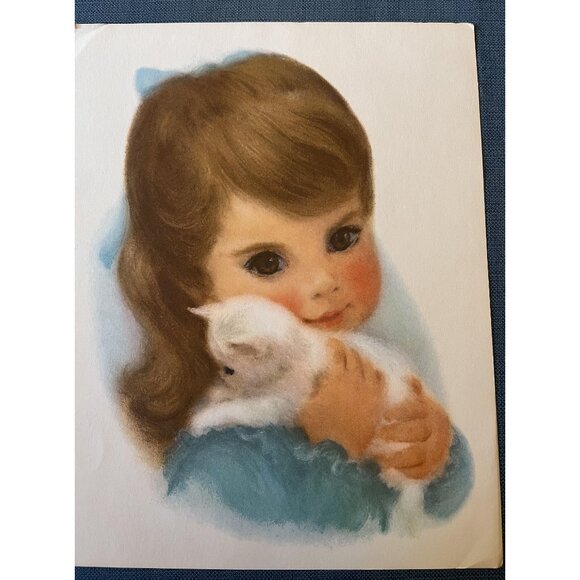 Vintage Set of 5 American Baby Girl Art Prints Northern Paper Mills 1960 - Picture 11 of 16